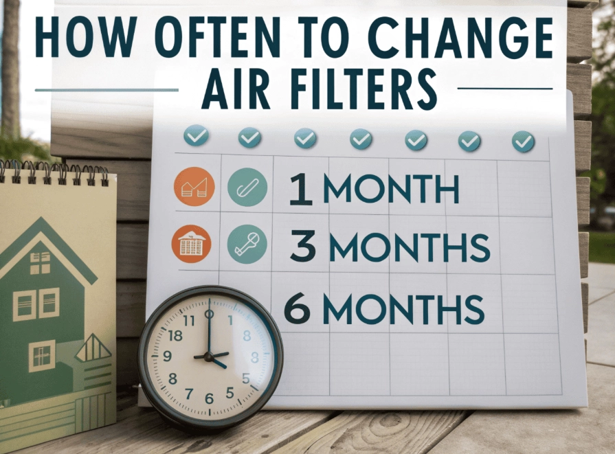 How often should air filters be changed?