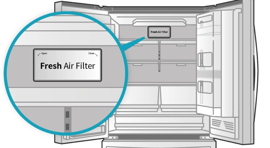 how to change refrigerator air filter