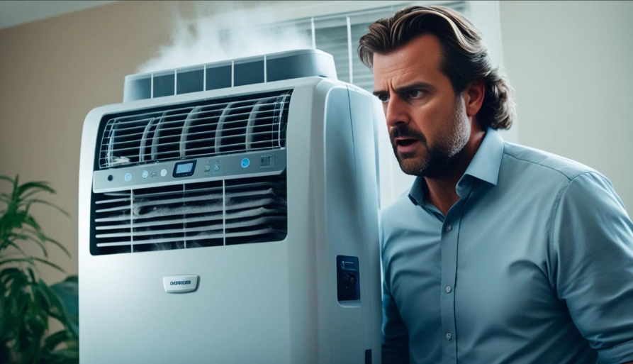 portable AC not blowing cold air