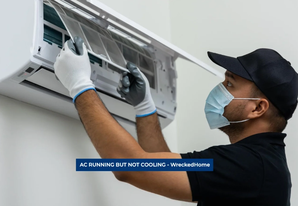 Split AC not cooling but fan is running