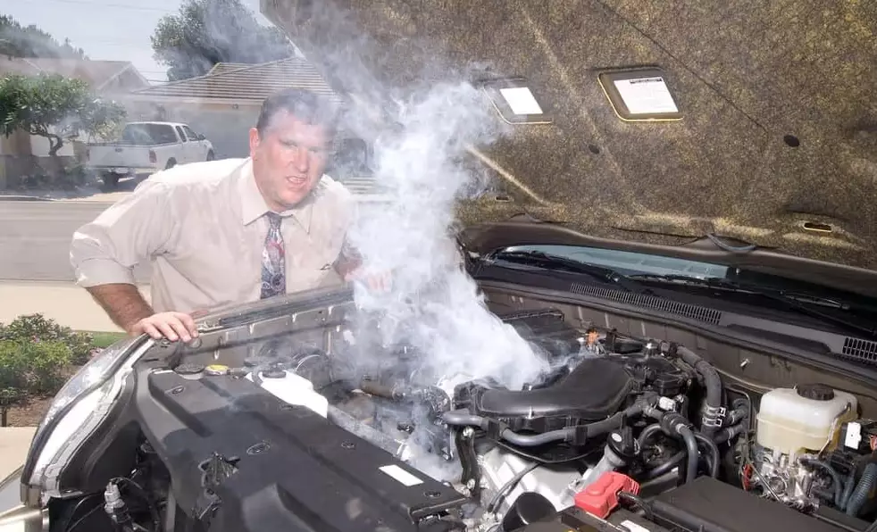 car overheating emergency